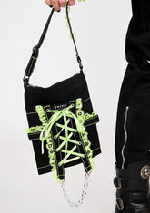 Green Lace Cross Body Bag