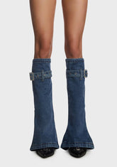 Sweet Charmer Denim Leg Warmers