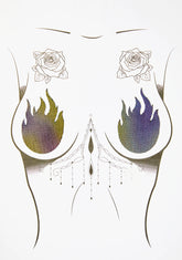 Flame Midnight Rainbow Pasties