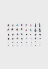 Multi Shape Iridescent Rhinestone Gem Pack