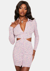 Watch For Her Space Dye Mini Dress