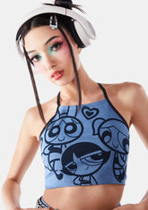 Mission Impuffable Denim Crop Top