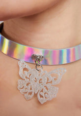 Butterfly Daze Holographic Choker
