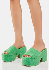 Green Mandee Platform Sandals