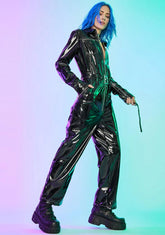 On Tha Fritz Vinyl Jumpsuit