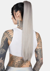 Silver Grey Grande 26" Straight Wraparound Pony