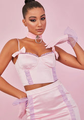 Sitting Pretty Satin Corset Top