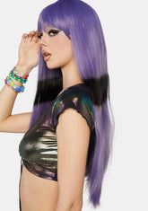 Techno Tease Striped Wig