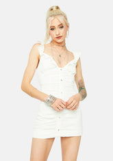 Bliss Girl Meets World Button Front Mini Dress