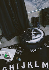 Morbid Moon Throw Pillow