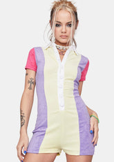Under The Palms Colorblock Romper