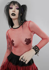Hellfire Presence Of Evil Fishnet Top