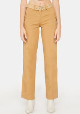 Camel Sia Low Rise Cargo Pants