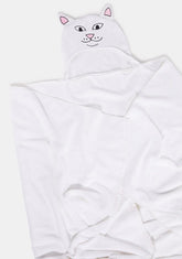 White Lord Nermal Hooded Bath Towel