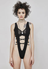 Reverb Deep Cut Strappy Bodysuit