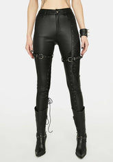 Vegan Leather Punk Tight Trousers
