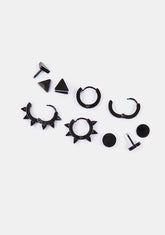 Spiked With Love Earring Set