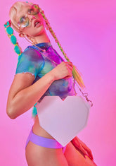 Pink Color Morphing Heart Traveler Hand Bag