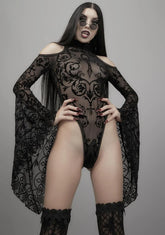 Midnight's Embrace Mesh Bodysuit