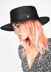 Dark Love In The Garden Straw Hat