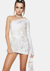 Dirty Asymmetric Mini Dress