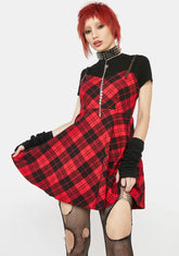 Hell Series Fake Two Piece Dress