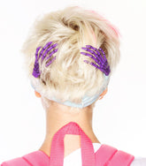 Skeleton Bone Hands Hair Slides - Pink