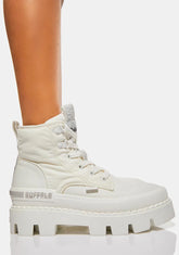 White Raven Hi Platform Sneakers