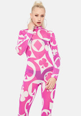 Royal Flush Mesh Catsuit