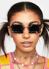 Noir Pretty Thing Rhinestone Sunglasses
