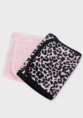 Erase Your Face 2-Pc. Leopard And Blush Makeup Removing Cloths