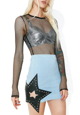 Underground Glam Denim Skirt