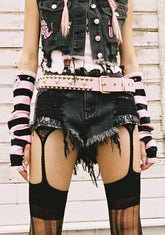 Outta This Town Distressed Shorts