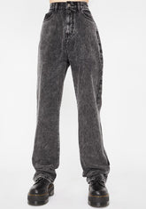 Acid Wash Loose Fit Denim Jeans