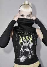 Shine In Shadows Graphic Turtleneck