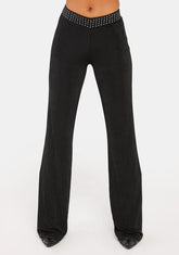 Crepe Hotfix Diamante Tarava Trousers