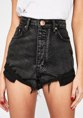 Dark Restless Heart Denim Shorts