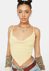 Lemon Way To Fame Crochet Top