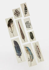Watercolor Feather Tattoo Set