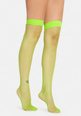 Atomic Deadly Kisses Fishnet Thigh Highs