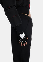 Hard To Love Fingerless Knit Gloves