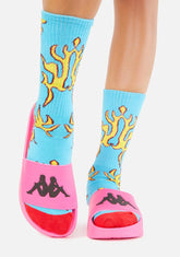 Neon Pink Authentic Adam 2 Slide Sandals