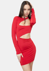 Lover Take Advantage Cutout Mini Dress