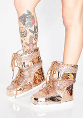 Rose Golden Journey To Mars Boots