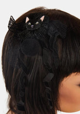 Black Cat Hair Pin