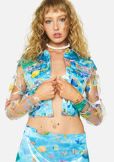 Seaing Clearly Vinyl Crop Jacket