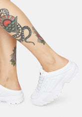White Disruptor II Mule Sneakers