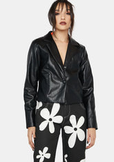 On The Rise Vegan Leather Blazer