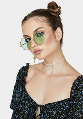 Busy Dreaming Circle Sunglasses