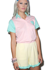 You Got It Dude Ruffle Romper - Light Blue